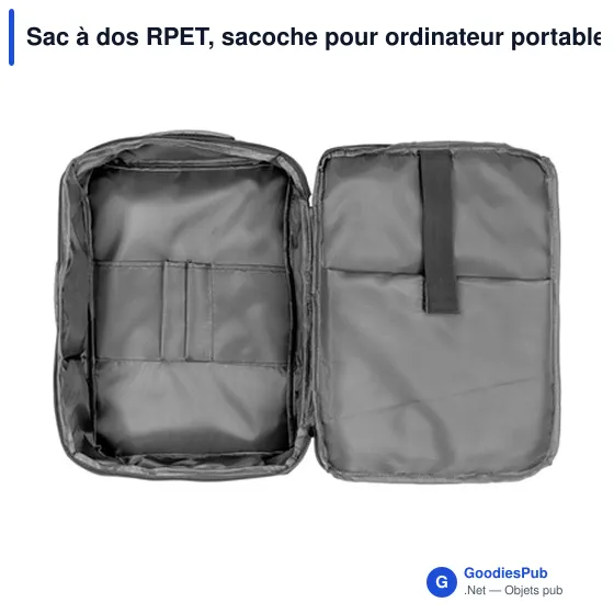 Sac à dos personnalisable RPET pour ordinateur portable 15,6" - Logo - Image 8