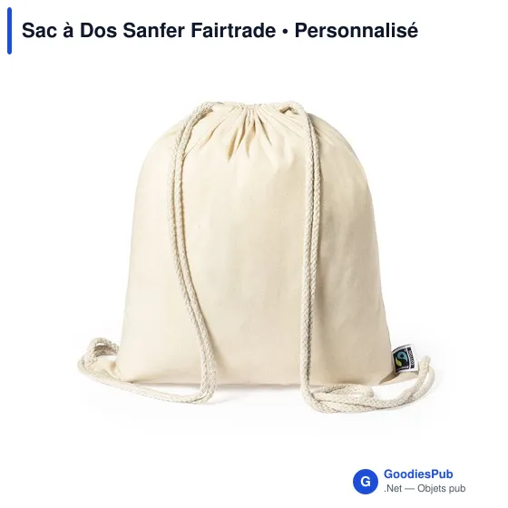 Sac à dos personnalisable Sanfer Fairtrade avec logo - Image 3