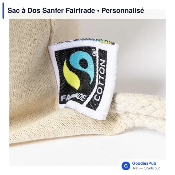 Sac à dos personnalisable Sanfer Fairtrade avec logo - Image 4