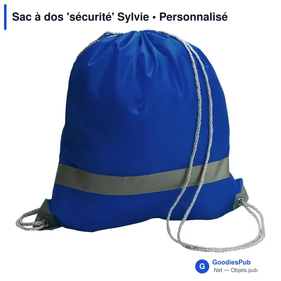 Sac à dos personnalisable 'sécurité' Sylvie avec logo - Image 1