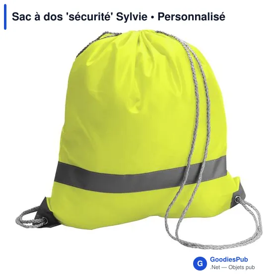 Sac à dos personnalisable 'sécurité' Sylvie avec logo - Image 2