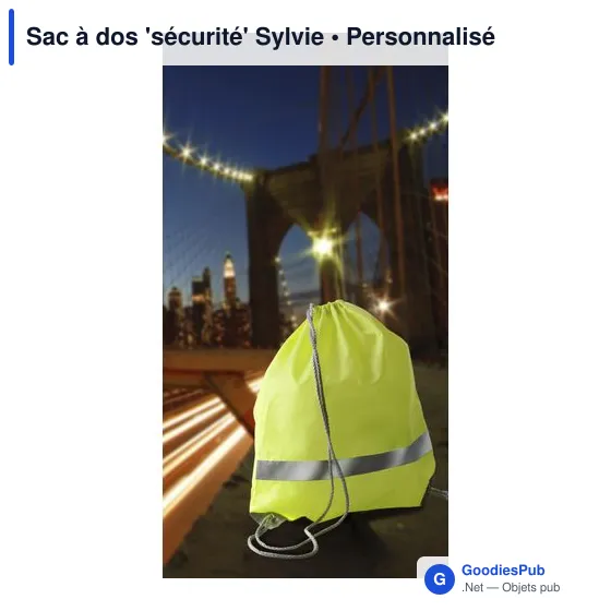Sac à dos personnalisable 'sécurité' Sylvie avec logo - Image 5