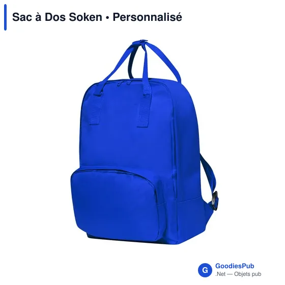 Sac à dos personnalisable Soken avec logo - Design urbain - Image 1