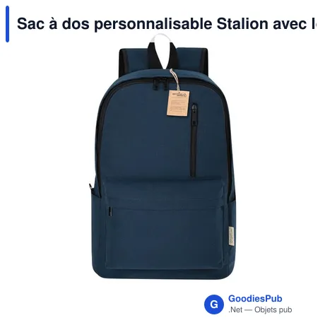 Sac à dos personnalisable Stalion avec logo - Coton recyclé