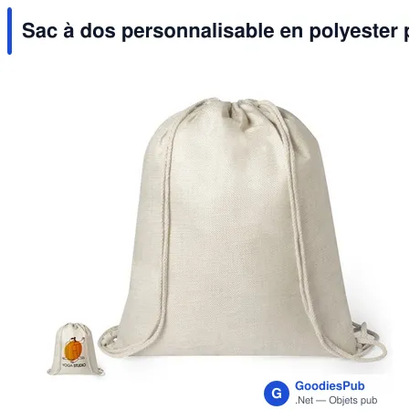 Sac à dos personnalisable en polyester pour logo - Lizcom