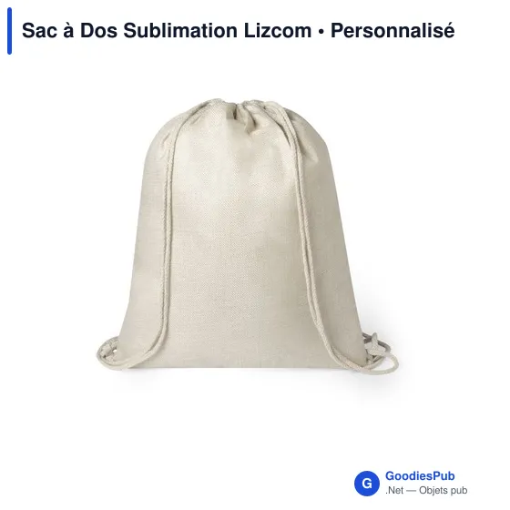 Sac à dos personnalisable en polyester pour logo - Lizcom - Image 2