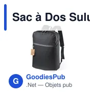 Sac à Dos Sulust personnalisable avec logo entreprise en polyester noir - Miniature 4