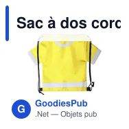 Sac à dos cordon personnalisable avec logo pour entreprise - Miniature 3