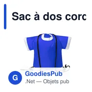 Sac à dos cordon personnalisable avec logo pour entreprise - Miniature 4