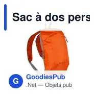 Sac à dos personnalisable Tucker avec logo pour vos événements - Miniature 1