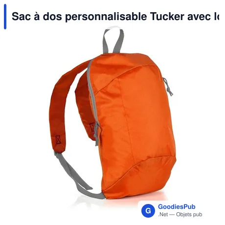 Sac à dos personnalisable Tucker avec logo pour vos événements