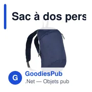 Sac à dos personnalisable Tucker avec logo pour vos événements - Miniature 3
