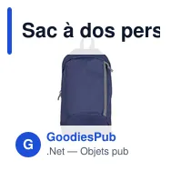 Sac à dos personnalisable Tucker avec logo pour vos événements - Miniature 4