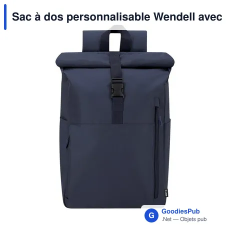 Sac à dos personnalisable Wendell avec logo - Écologique et pratique
