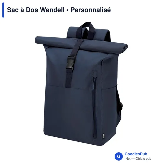 Sac à dos personnalisable Wendell avec logo - Écologique et pratique - Image 3