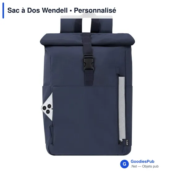 Sac à dos personnalisable Wendell avec logo - Écologique et pratique - Image 6