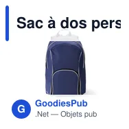 Sac à dos personnalisable Yondix avec logo pour entreprises - Miniature 1