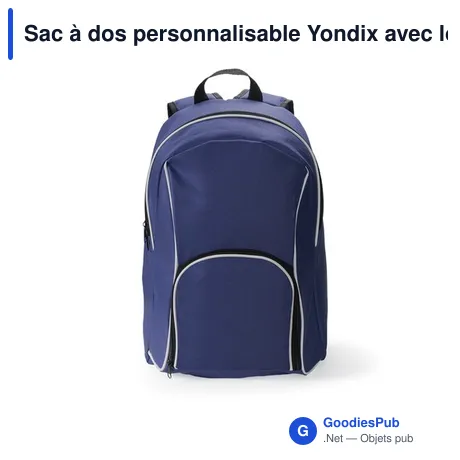 Sac à dos personnalisable Yondix avec logo pour entreprises