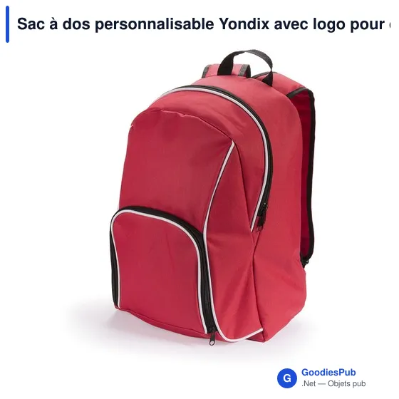 Sac à dos personnalisable Yondix avec logo pour entreprises - Image 2