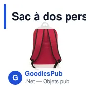 Sac à dos personnalisable Yondix avec logo pour entreprises - Miniature 10
