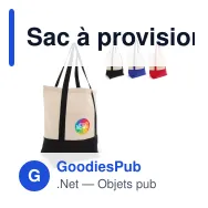 Sac à provisions personnalisable en coton OEKO-TEX® 40x10x35 cm avec logo - Trois coloris - Miniature 1