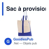Sac à provisions personnalisable en coton OEKO-TEX® 40x10x35 cm avec logo - Trois coloris - Miniature 2