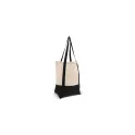 Variante Noir - Sac à provisions personnalisable en coton OEKO-TEX® 40x10x35 cm avec logo - Trois coloris