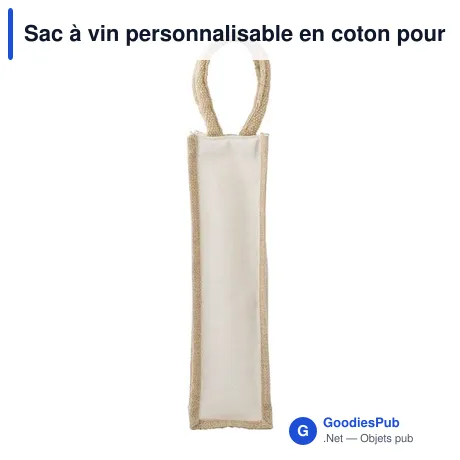 Sac à vin personnalisable en coton pour logo - Brett