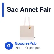 Sac Annet Fairtrade - Miniature 1