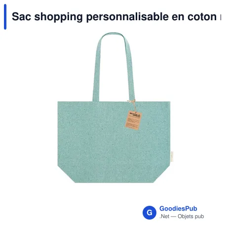 Sac shopping personnalisable en coton recyclé avec logo - Sac Arpel
