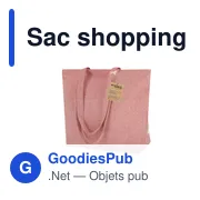 Sac shopping personnalisable en coton recyclé avec logo - Sac Arpel - Miniature 2