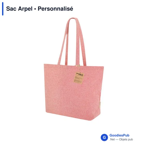 Sac shopping personnalisable en coton recyclé avec logo - Sac Arpel - Image 11