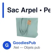Sac shopping personnalisable en coton recyclé avec logo - Sac Arpel - Miniature 6