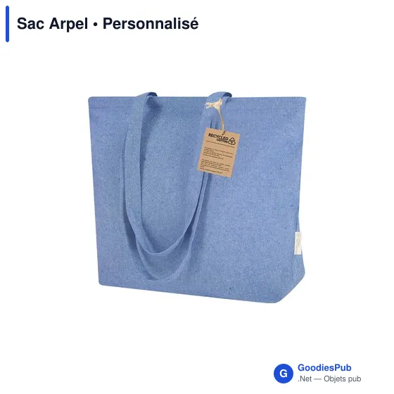 Sac shopping personnalisable en coton recyclé avec logo - Sac Arpel - Image 8