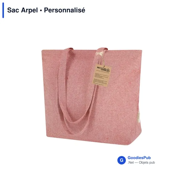 Sac shopping personnalisable en coton recyclé avec logo - Sac Arpel - Image 10