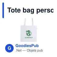 Tote bag personnalisable avec logo pour entreprises - Miniature 4