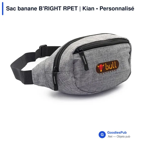 Sac banane personnalisable B'RIGHT RPET avec logo - Kian - Image 11