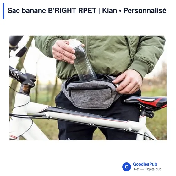 Sac banane personnalisable B'RIGHT RPET avec logo - Kian - Image 12