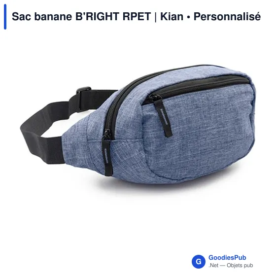 Sac banane personnalisable B'RIGHT RPET avec logo - Kian - Image 3