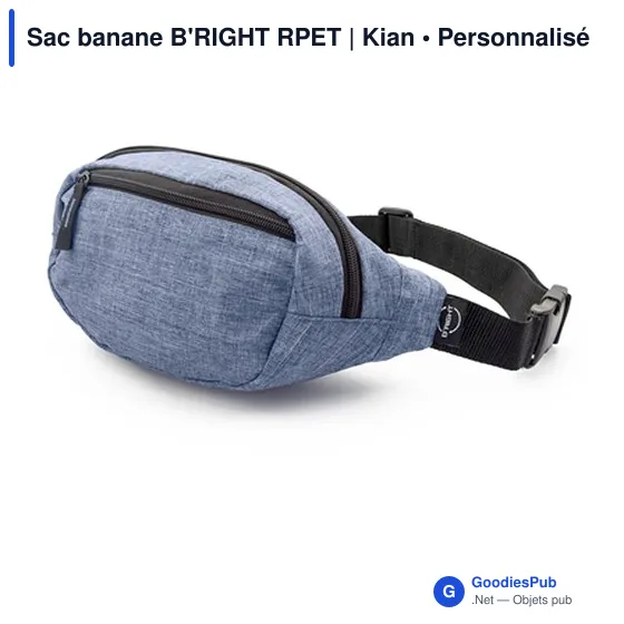 Sac banane personnalisable B'RIGHT RPET avec logo - Kian - Image 4