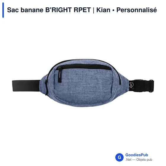 Sac banane personnalisable B'RIGHT RPET avec logo - Kian - Image 6