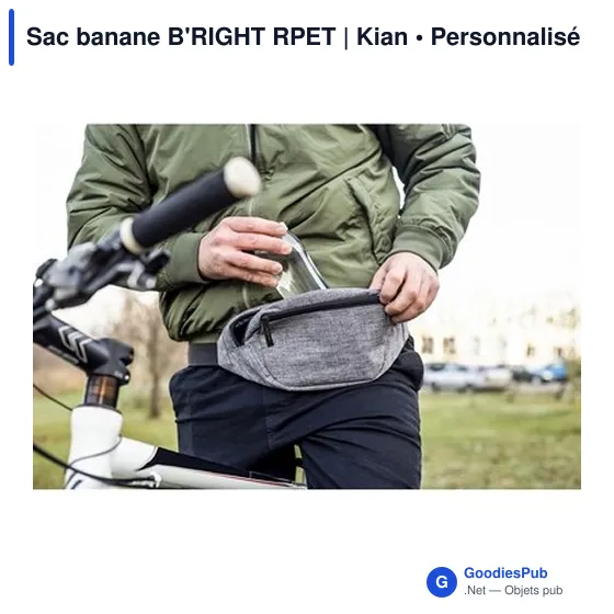Sac banane personnalisable B'RIGHT RPET avec logo - Kian - Image 7