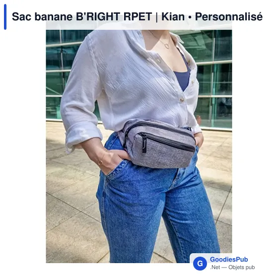 Sac banane personnalisable B'RIGHT RPET avec logo - Kian - Image 9
