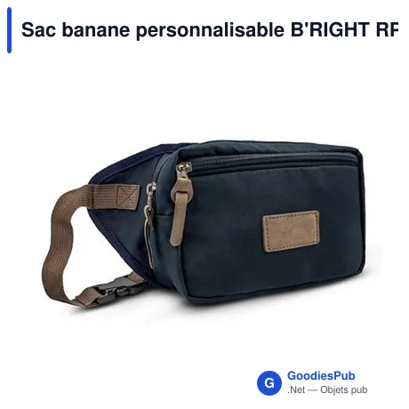 Sac banane personnalisable B'RIGHT RPET avec logo | Roudeline