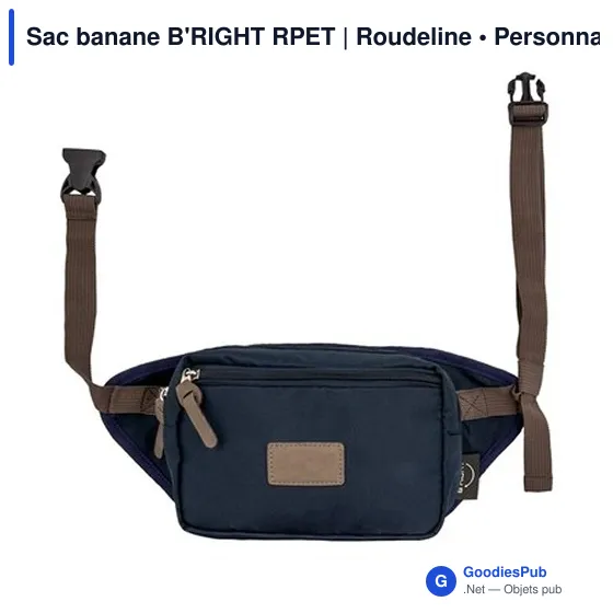 Sac banane personnalisable B'RIGHT RPET avec logo | Roudeline - Image 3
