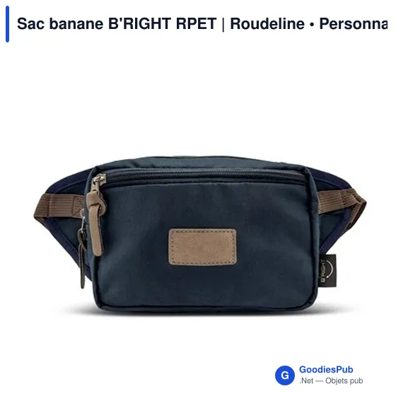 Sac banane personnalisable B'RIGHT RPET avec logo | Roudeline - Image 4