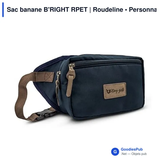 Sac banane personnalisable B'RIGHT RPET avec logo | Roudeline - Image 5