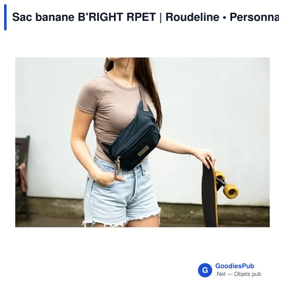Sac banane personnalisable B'RIGHT RPET avec logo | Roudeline - Image 6