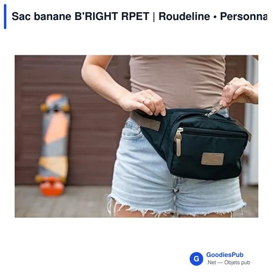Sac banane personnalisable B'RIGHT RPET avec logo | Roudeline - Image 7