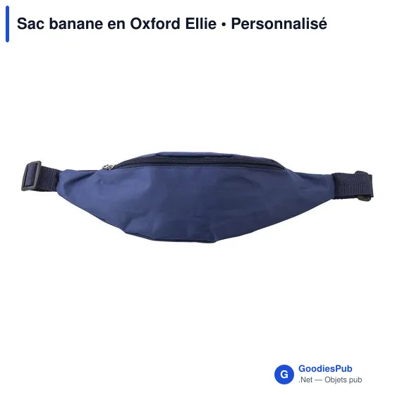 Sac banane personnalisable en Oxford Ellie avec logo - Image 2